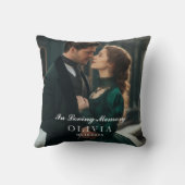 In Loving Memory Custom Photo Square クッション (裏面)