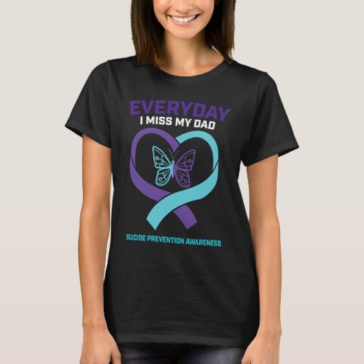 In Loving Memory  Dad Suicide Prevention Awareness Tシャツ (正面)