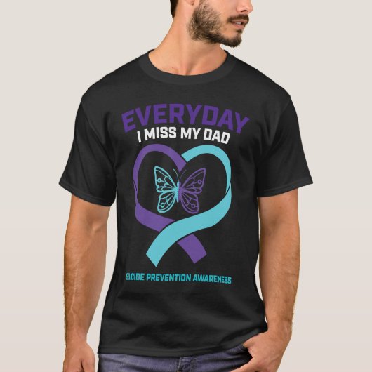 In Loving Memory  Dad Suicide Prevention Awareness Tシャツ (正面)