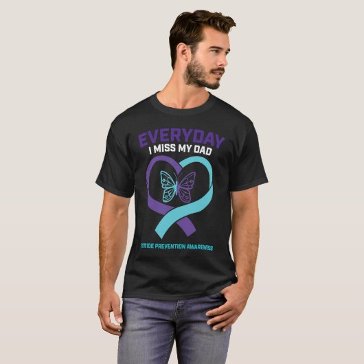 In Loving Memory  Dad Suicide Prevention Awareness Tシャツ (正面フル)