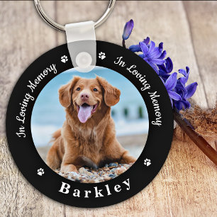 In Loving Memory Dog Loss 2 Photo Pet Memorial キーホルダー