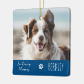 In Loving Memory - Dog Photo Pet記念 セラミックオーナメント (左)