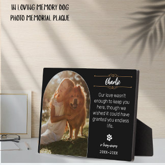 In Loving Memory Dog Photo Plaque – Personalized G フォトプラーク