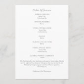 In Loving Memory Elegant Funeral Photo Program  プログラム (裏面)