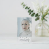 In Loving Memory Elegant Photo Prayer Cards 名刺 (スタンド正面)