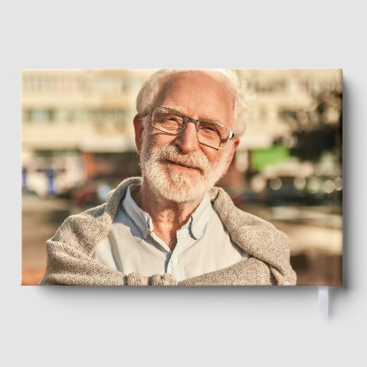 In Loving Memory Elegant Script 2-Photo Guest Book ゲストブック (裏面)