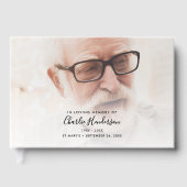 In Loving Memory Elegant Script 2-Photo Guest Book ゲストブック (正面)