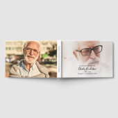 In Loving Memory Elegant Script 2-Photo Guest Book ゲストブック (全面)