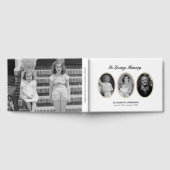 In Loving Memory Elegant Script 4-Photo Guest Book ゲストブック (全面)