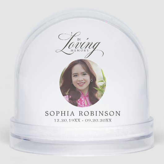 In Loving Memory Elegant Script Memorial (正面)