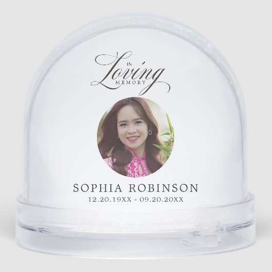 In Loving Memory Elegant Script Memorial (裏面)