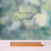 In Loving Memory Elegant Wedding Acrylic Sign アクリルサイン (ニュートラル)