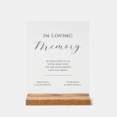 In Loving Memory Elegant Wedding Acrylic Sign アクリルサイン (正面)