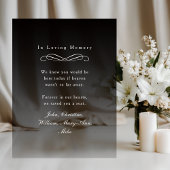 "In Loving Memory" Elegant Wedding Memorial  アクリルサイン