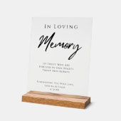 In Loving Memory Elegant Wedding Memorial Table アクリルサイン (傾斜)