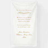 "In Loving Memory" Elegant Wedding Memorial White 横断幕 (縦)