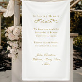 "In Loving Memory" Elegant Wedding Memorial White 横断幕