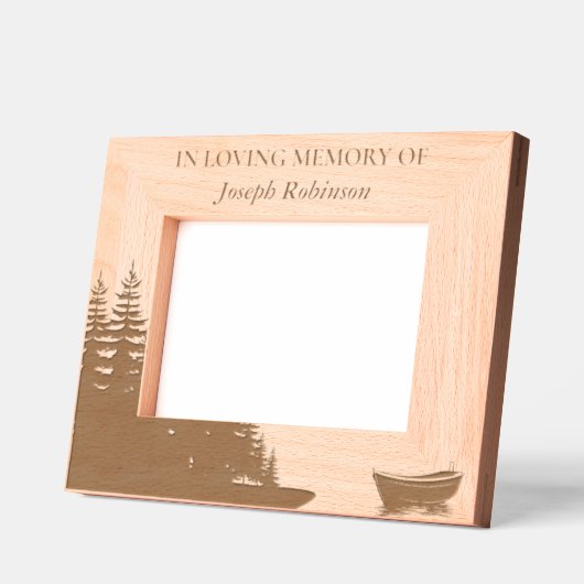 In Loving Memory Fisherman Custom Memorial レーザー彫刻フレーム (左)