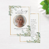 In loving Memory Floral Cross Funeral Prayer Cards (デスク)