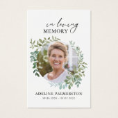 In loving Memory Floral Funeral Prayer Cards (正面)