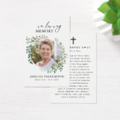 In loving Memory Floral Funeral Prayer Cards (デスク)