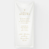 In Loving Memory! Floral Line Art Bouquet Wedding 横断幕 (縦)