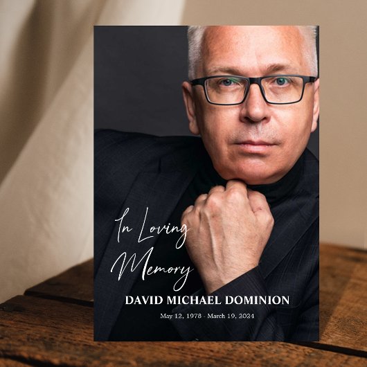 In Loving Memory Full Photo Flat葬儀プログラム プログラム