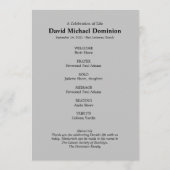 In Loving Memory Full Photo Flat葬儀プログラム プログラム (裏面)