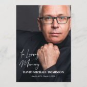 In Loving Memory Full Photo Flat葬儀プログラム プログラム (正面)