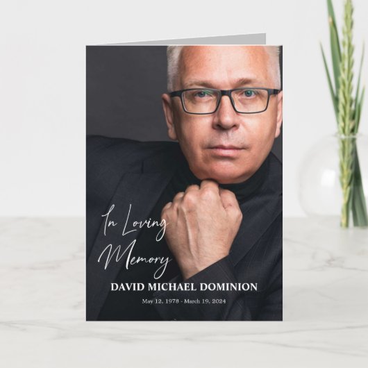 In Loving Memory Full Photo Memorialプログラム プログラム (正面)