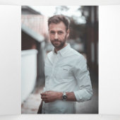 In Loving Memory Full Photo Memorialプログラム 三つ折り招待状 (内部中)