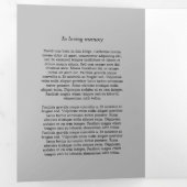 In Loving Memory Full Photo Memorialプログラム 三つ折り招待状 (内部最初)