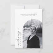 In Loving Memory Funeral Arch Photo Prayer Card (正面)