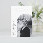 In Loving Memory Funeral Arch Photo Prayer Card (スタンド正面)