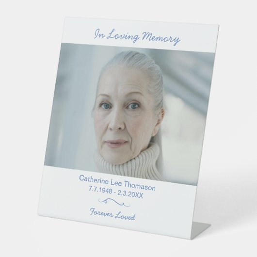 In Loving Memory Funeral Display Table Sign 台座サイン (正面)