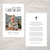 In Loving Memory Funeral Memorial Prayer Card 名刺