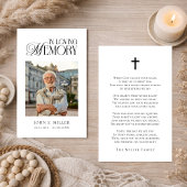 In Loving Memory Funeral Memorial Prayer Card 名刺