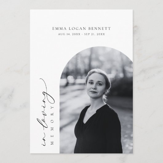 In Loving Memory Funeral Order Of Service Program プログラム (正面)