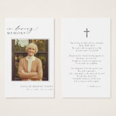 In loving Memory Funeral Photo Prayer Card (正面&裏面)