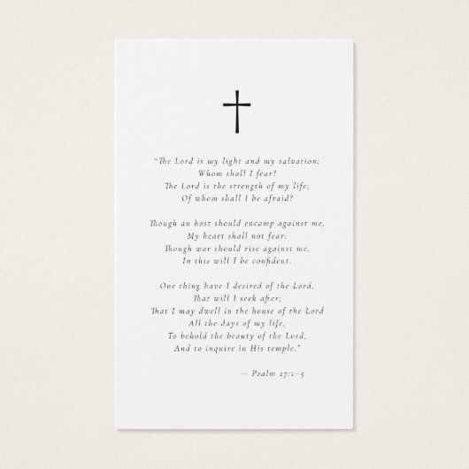 In loving Memory Funeral Photo Prayer Card (裏面)