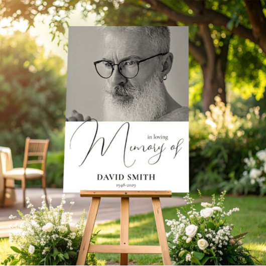 In Loving Memory - Funeral Poster With Photo ポスター