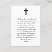 In Loving Memory Funeral Prayer Card 名刺 (裏面)