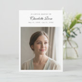 In Loving Memory Funeral Program Keepsake Card プログラム (スタンド正面)