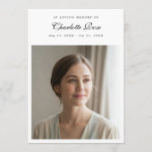 In Loving Memory Funeral Program Keepsake Card プログラム (正面)