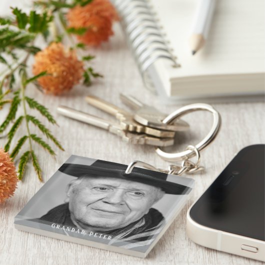 In Loving Memory Granddad Peter Photo Keychain キーホルダー (正面右)