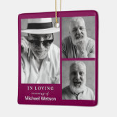 In Loving Memory Grandpa Funeral Memorial Keepsake セラミックオーナメント (左)