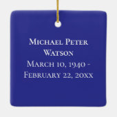 In Loving Memory Grandpa Funeral Memorial Keepsake セラミックオーナメント (裏面)