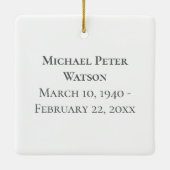 In Loving Memory Grandpa Funeral Memorial Keepsake セラミックオーナメント (裏面)