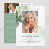 In Loving Memory Greenery写真追悼会 プログラム (正面/裏面)