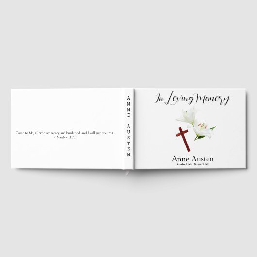 In Loving Memory Guest Book ゲストブック (全面)
